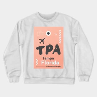 TPA Tampa Florida airport tag Crewneck Sweatshirt